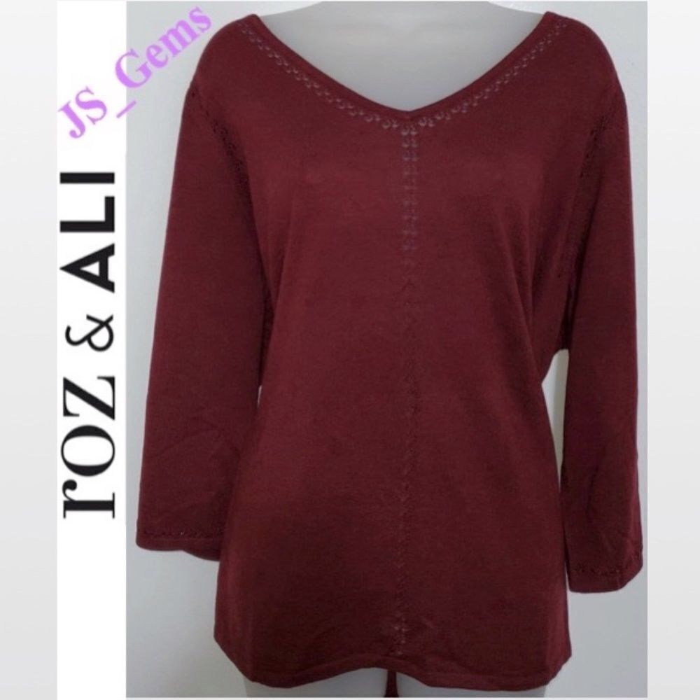 New Red Plus 3X Knit Top